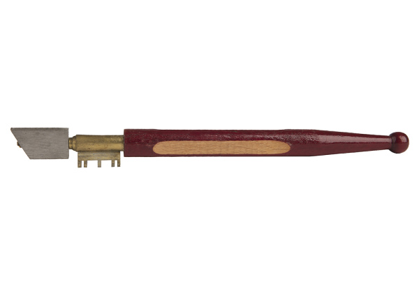 1077-AL-01 Стеклорез с ДЕРЕВЯННОЙ РУЧКОЙ, Sturm!