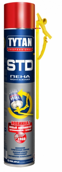 Пена монтажная бытовая STD 02 ЭРГО Tytan Professional 750 мл.