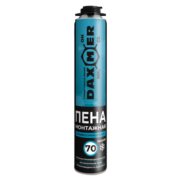 Пена профессиональная монтажная Daxmer 70 зимняя (950гр.)