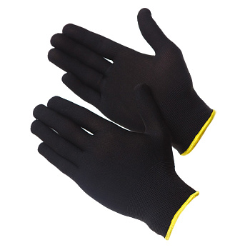 Перчатки нейлоновые черного цвета без покрытия GWARD Touch Black 12/240