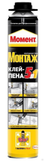 Клей-пена монтажный Момент Монтаж 5 в 1, 750 мл