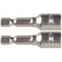 Бита с торцевой головкой магнит Cr-V E 1/4" 12*45мм (2шт) ЗУБР