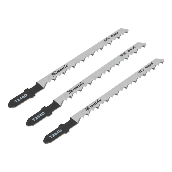 Пилки для лобзика по дереву T244D, 75*4 мм, HCS Matrix Professional