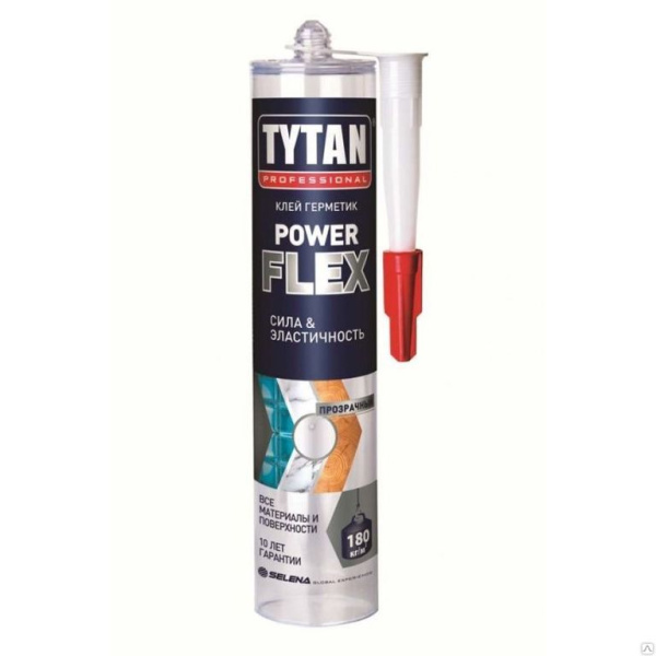 Клей монтажный Power Flex прозрачный Tytan Professional 290 мл