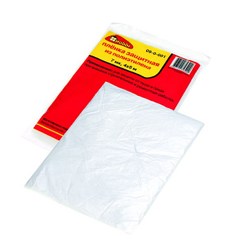 Пленка защитная 4,0*12,5м с клейкой малярной лентой, прозрачная, HDPE, рулон , толщина 7мкм