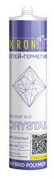 Клей-герметик на основе гибридных полимеров (прозрачный) 360гр Kronbuild Crystal "УЦЕНКА"