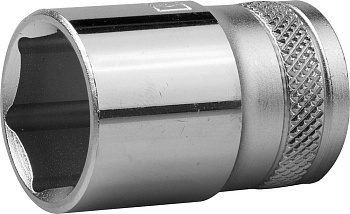 Торцовая головка 18мм 1/2" KRAFTOOL ″INDUSTRIE QUALITAT″, Cr-V, FLANK, хромосатинированная