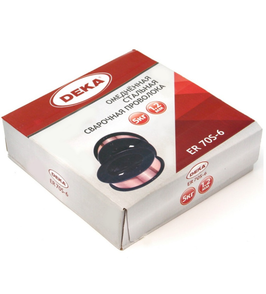 Проволока сварочная DEKA ER70S-6 1,2мм 5кг в катушке
