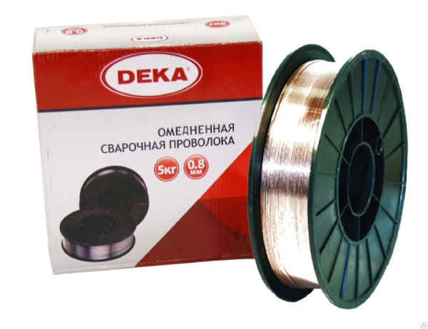 Проволока сварочная DEKA ER70S-6 0,6мм 5кг в катушке