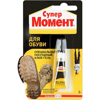 Клей "Момент" 3гр секундный гель для обуви 