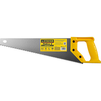 Ножовка по дереву (пила) 400мм, шаг 5 TPI STAYER ударопрочная,быстрый рез поперек волокон,для круп.и