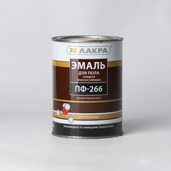 Эмаль для пола Лакра ПФ-266 красно-коричневая 20 кг